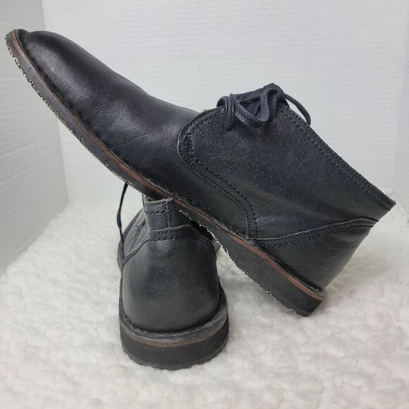 John Varvatos Hipster Men's Boots Size 11.5 Chukka Black Soft Leather - Picture 6 of 11